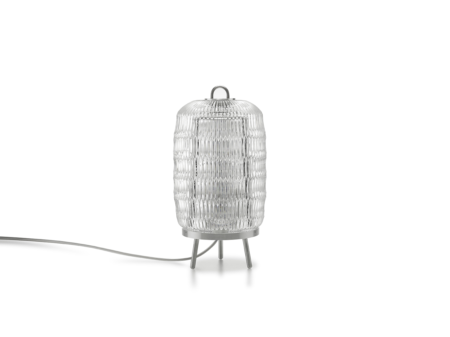 Celeste collection by Philippe Nigro, Lamp in clear crystal, long beveled cut©Thierry Peureux 