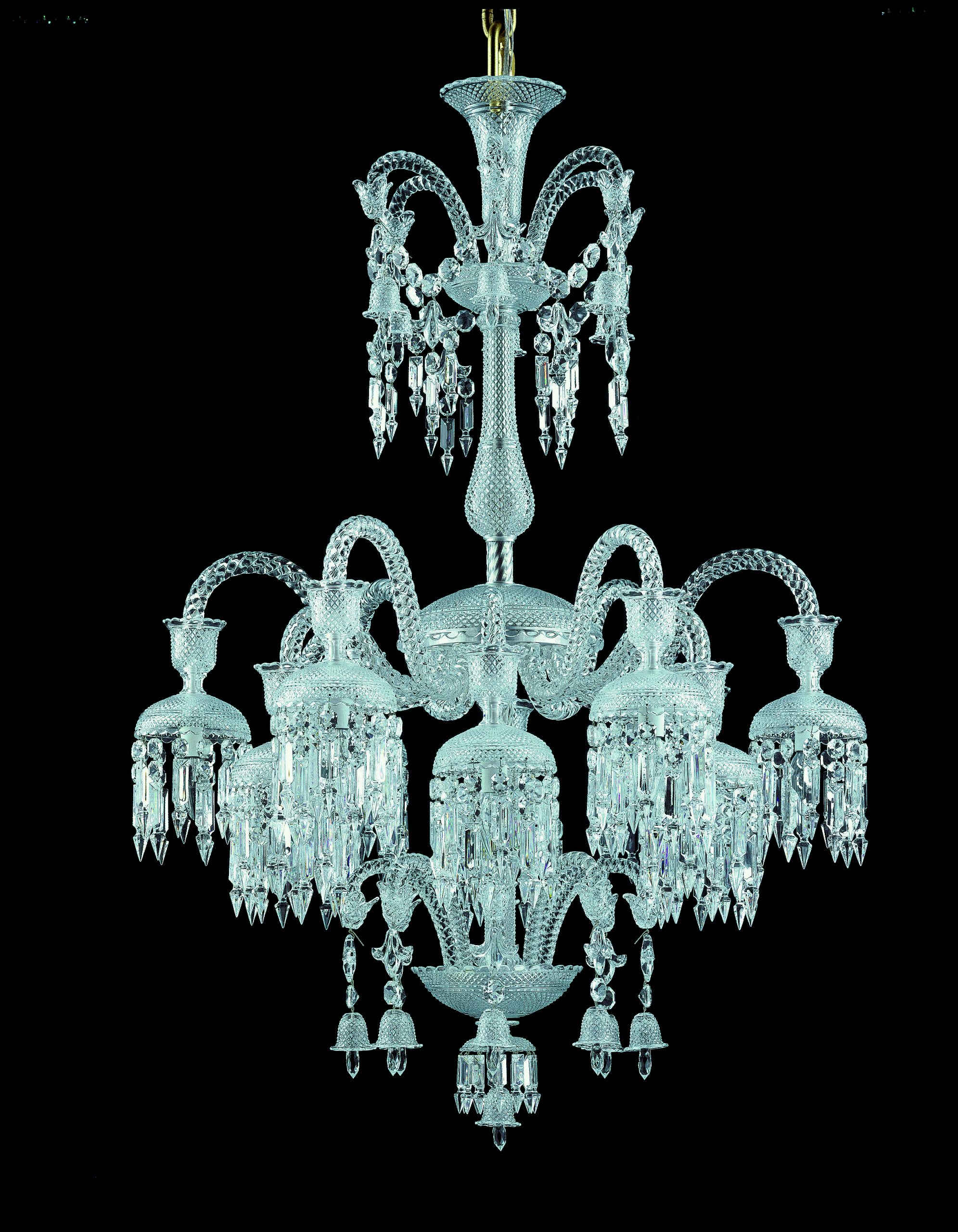 Solstice collection, 12-light chandelier, clear crystal 